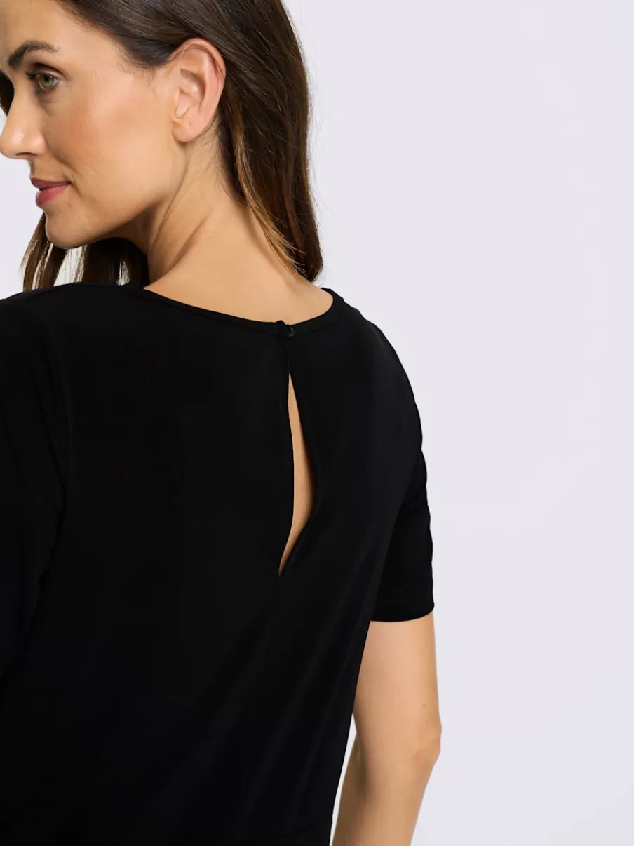 Combinaison en jersey doux col bénitier manches mi-longues