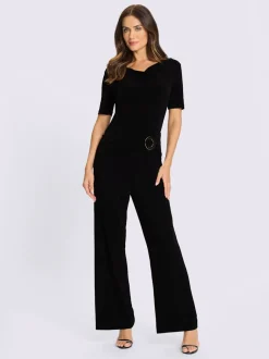 Combinaison en jersey doux col bénitier manches mi-longues