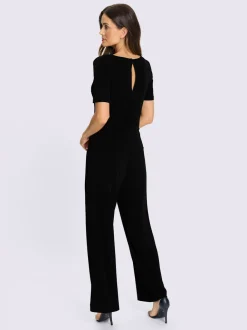 Combinaison en jersey doux col bénitier manches mi-longues