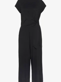 Combinaison pantalon large avec encolure ronde et poches latérales