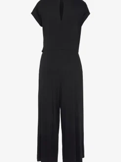 Combinaison pantalon large avec encolure ronde et poches latérales