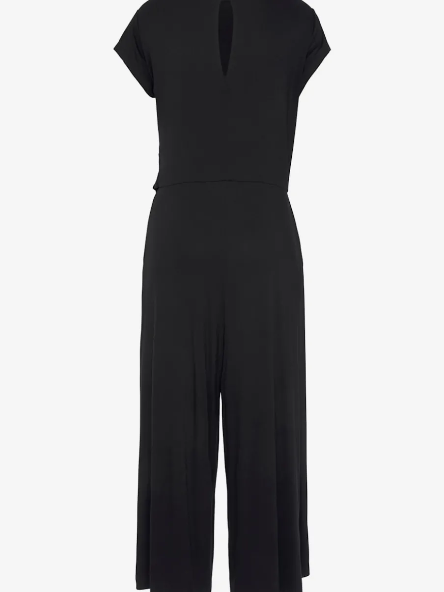 Combinaison pantalon large avec encolure ronde et poches latérales