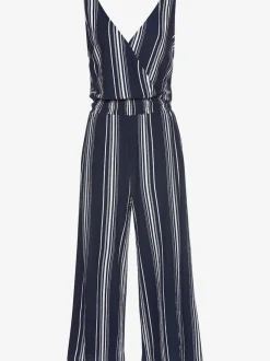 Combinaisons pantalons larges avec empiècement smocké rayé