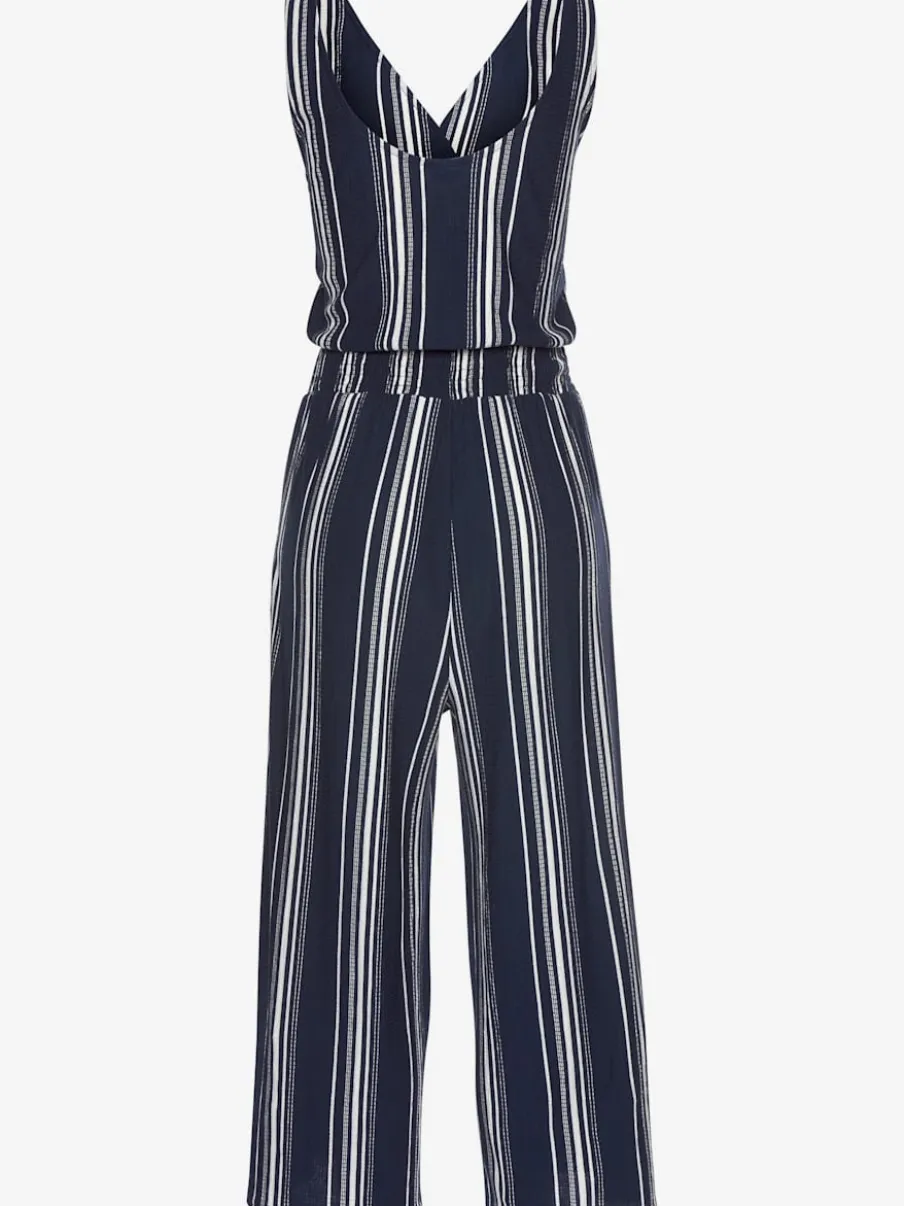 Combinaisons pantalons larges avec empiècement smocké rayé