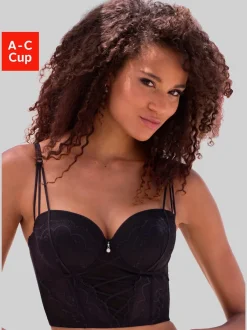 Corsage push-up avec coussinets amovibles à la coupe balconnet