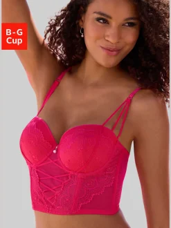 Corsage push-up avec coussinets amovibles à la coupe balconnet