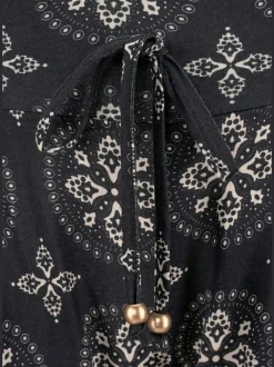 Corsaire d'été en viscose à imprimé floral avec ceinture élastique