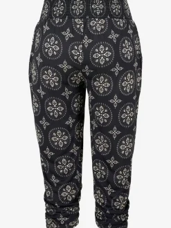 Corsaire d'été en viscose à imprimé floral avec ceinture élastique