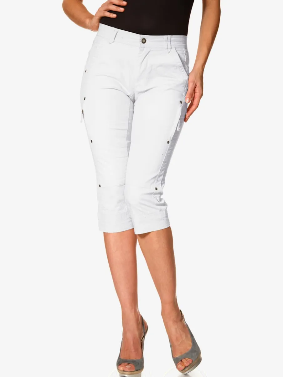 Corsaires avec poches élasthanne et coupe droite ajustée