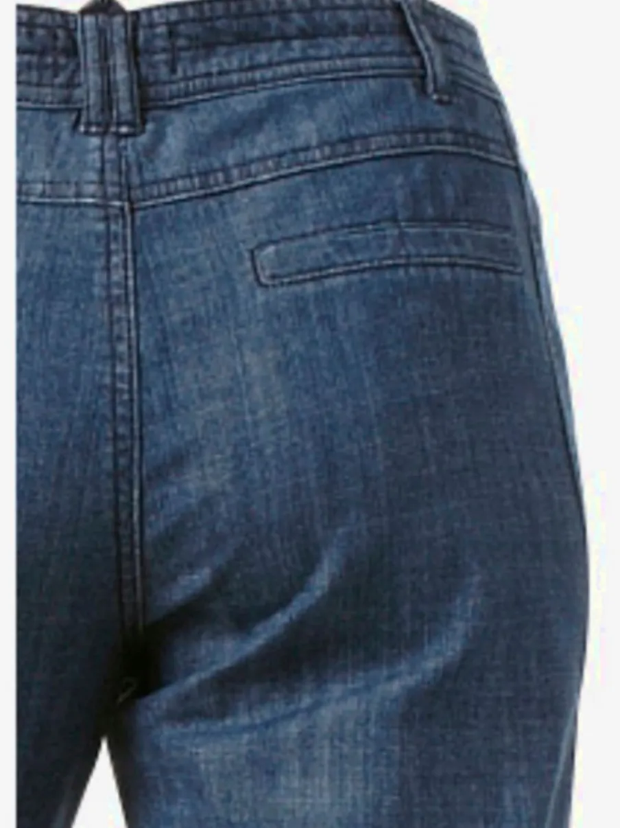 Corsaires avec poches élasthanne et coupe droite ajustée