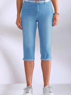 Corsaires cinq poches avec ceinture mode incluse
