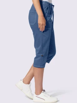 Corsaires en coton extensible avec ceinture élastique pratique