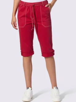 Corsaires en coton extensible avec ceinture élastique pratique