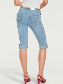 Corsaires en jean avec Power Mesh et élasticité intégrée