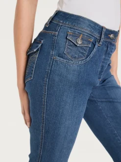 Corsaires en jean avec Power Mesh et élasticité intégrée