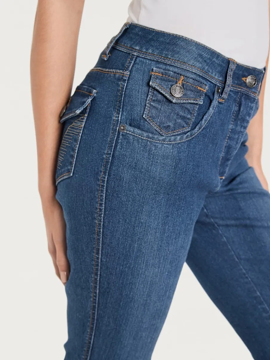 Corsaires en jean avec Power Mesh et élasticité intégrée