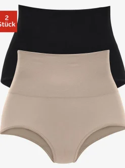 Culotte gainante lot pratique de 2 slips gainants unis avec ceinture élastique