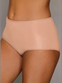 Culotte taille haute finitions élastiques et plates à la taille et aux échancrures