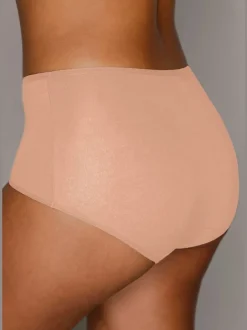 Culotte taille haute finitions élastiques et plates à la taille et aux échancrures