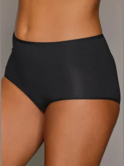 Culotte taille haute finitions élastiques et plates à la taille et aux échancrures