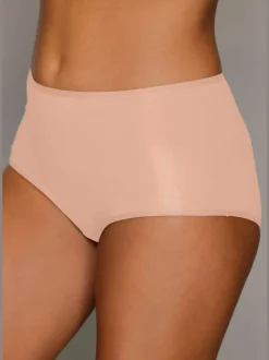 Culotte taille haute finitions élastiques et plates à la taille et aux échancrures