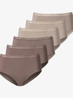 Culotte taille haute slip taille haute avec joli bord en dentelle