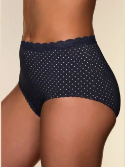 Culotte taille haute slip taille haute avec joli bord en dentelle