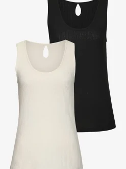 Débardeur ample à découpe au dos en piqué avec finition recyclée