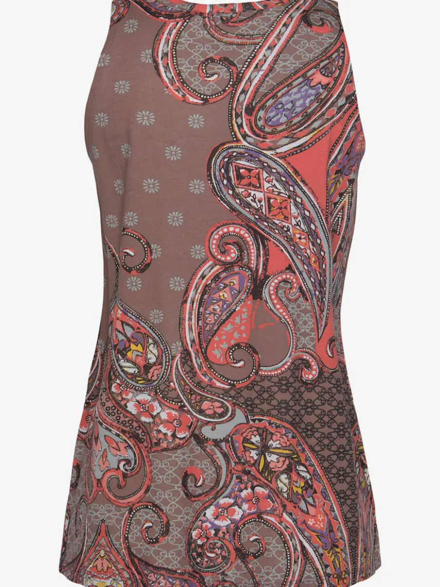 Débardeur avec fente à l'encolure et motif paisley