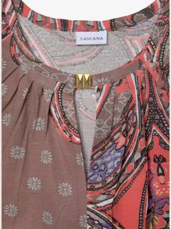 Débardeur avec fente à l'encolure et motif paisley