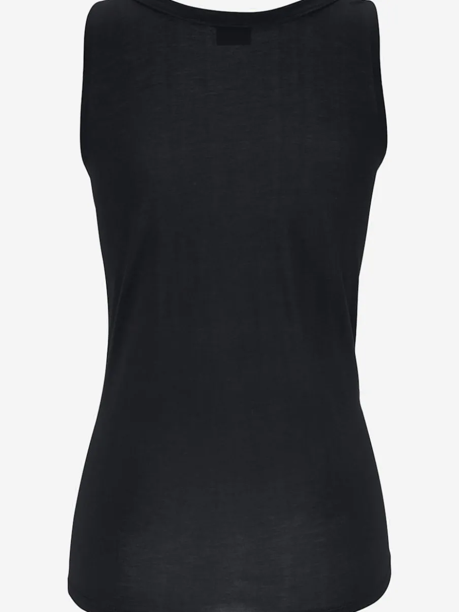 Débardeur à col avec fente et boucle décorative en viscose