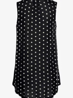 Débardeur de plage à encolure en V à pois en viscose