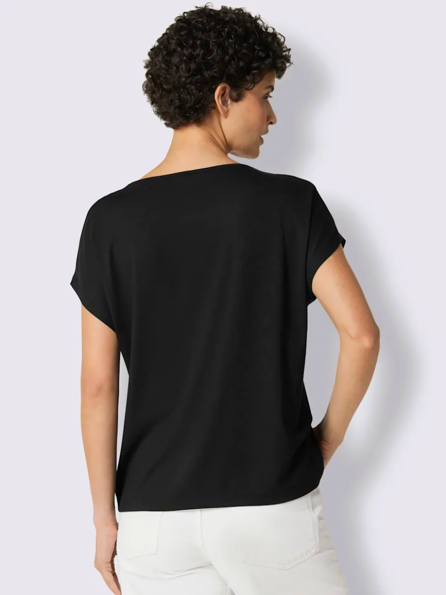 Débardeur doux à encolure originale et mancherons tendance