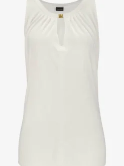Débardeur à encolure fendue et boucle décorative en viscose