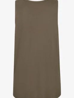 Débardeur à encolure fendue et boucle décorative en viscose