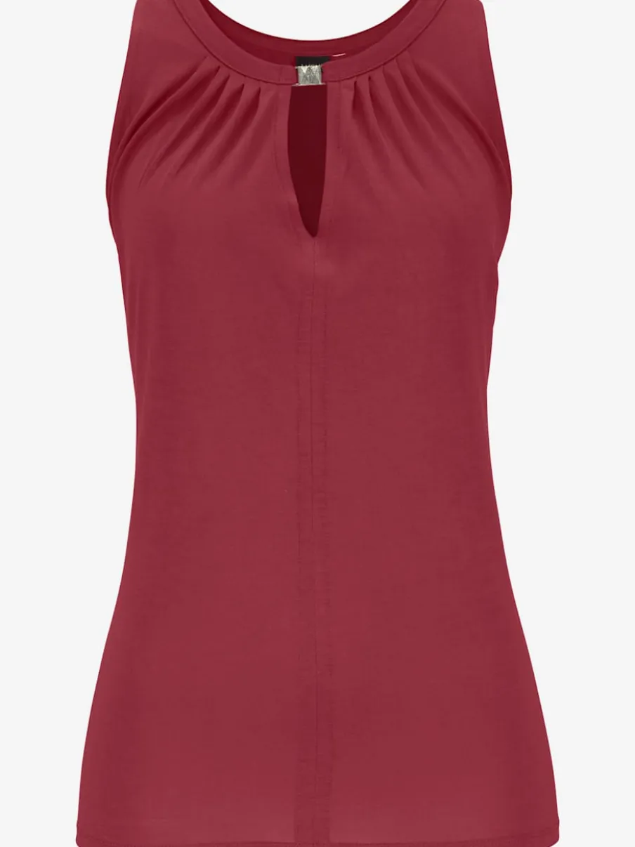 Débardeur à encolure fendue et boucle décorative en viscose
