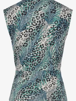Débardeur encolure V avec motifs animaliers et couture flatteuse