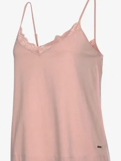 Débardeur en jersey avec col en V et dentelle