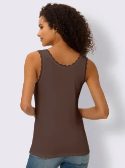 Débardeur en jersey doux avec encolure ronde et bretelles larges