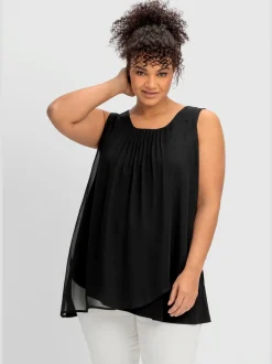 Débardeur 2 en 1 look superposé féminin