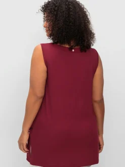 Débardeur 2 en 1 look superposé féminin
