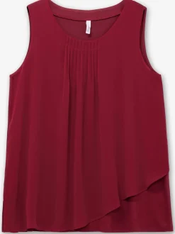 Débardeur 2 en 1 look superposé féminin