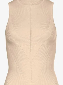 Débardeur en tricot avec col rond et motif floral en bas