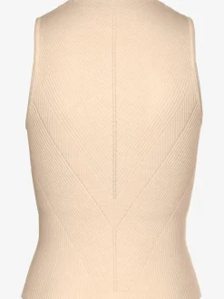 Débardeur en tricot avec col rond et motif floral en bas