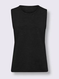 Débardeur en tricot avec encolure ronde et fentes latérales