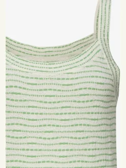 Débardeur en tricot avec rayures en fils teintés et finition côtelée
