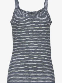 Débardeur en tricot avec rayures en fils teintés et finition côtelée