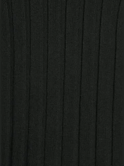 Débardeur en tricot côtelé à col montant et coupe ajustée