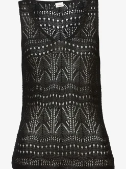 Débardeur en tricot à encolure dégagée avec motif ajouré