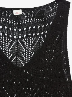 Débardeur en tricot à encolure dégagée avec motif ajouré